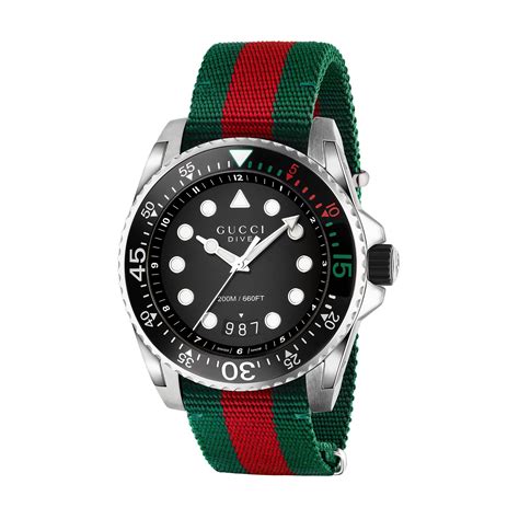 gucci red band watch|gucci dive men's watch.